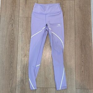 Active USA Purple Leggings with White Detail